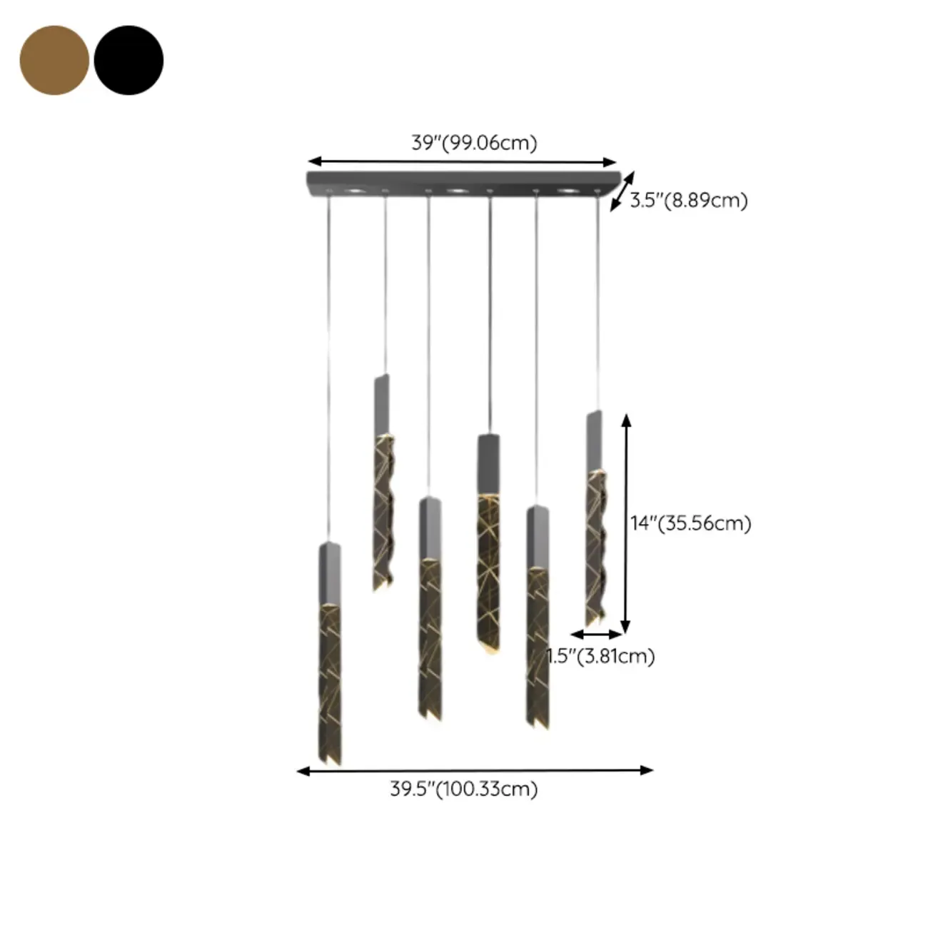 Trendy Modern Adjustable Crystal Pendant Light Image - 16