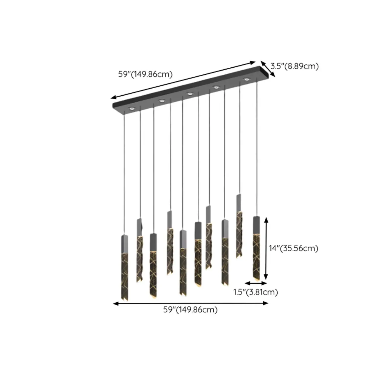 Trendy Modern Adjustable Crystal Pendant Light Image - 18