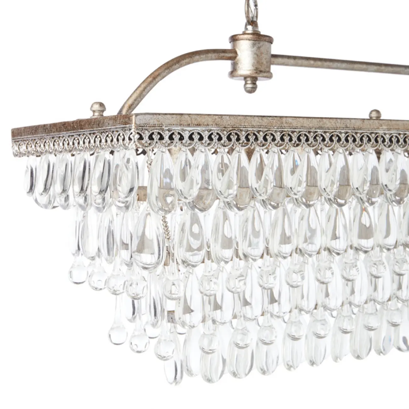 Contemporary Crystal Matte Black Island Pendant Light Image - 9 | homeyfad