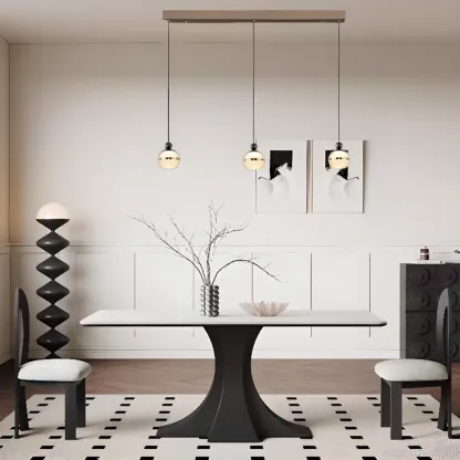 Modern Gold Glass Adjustable Island Pendant Light for Dining Area Image - 3