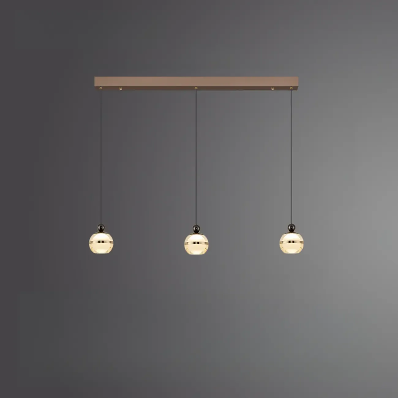 Modern Gold Glass Adjustable Island Pendant Light for Dining Area Image - 4