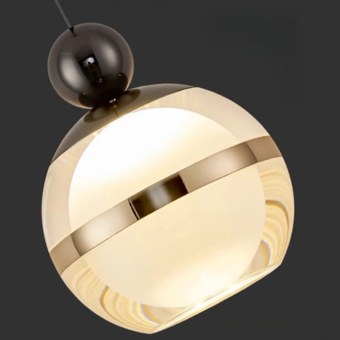 Modern Gold Glass Adjustable Island Pendant Light for Dining Area Image - 9 | homeyfad