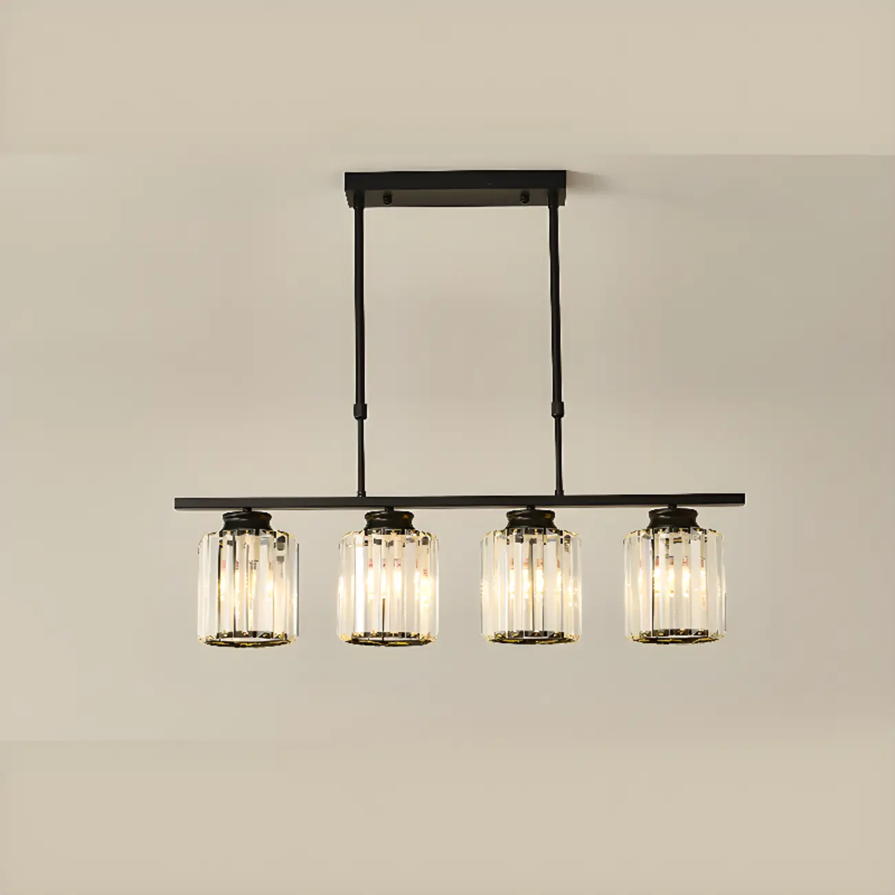 Large Cylinder Glass Island Pendant Light  for Living Room  Image - 6 | homeyfad