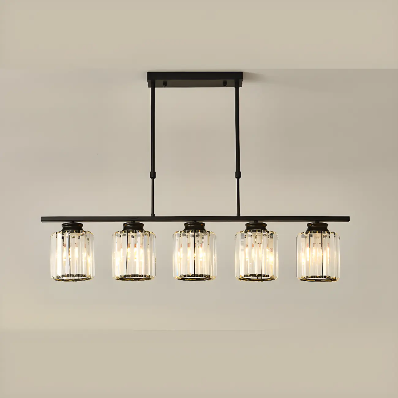 Large Cylinder Glass Island Pendant Light  for Living Room  Image - 7 | homeyfad