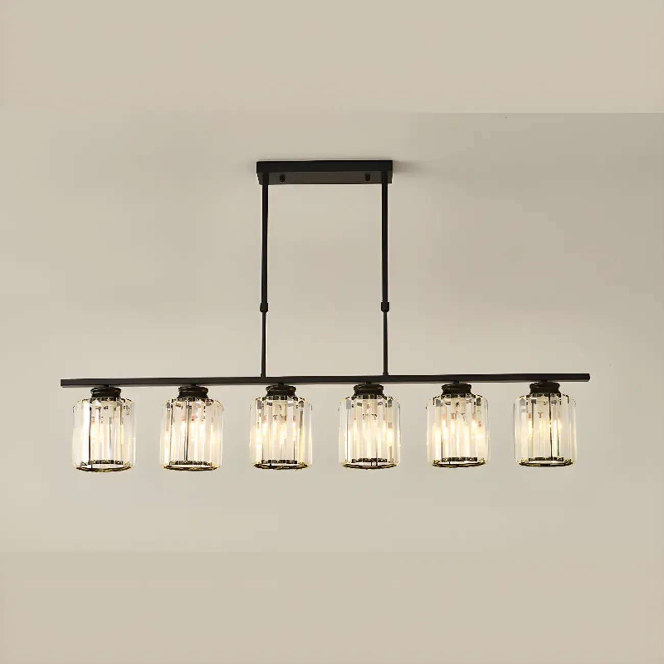 Large Cylinder Glass Island Pendant Light  for Living Room  Image - 8