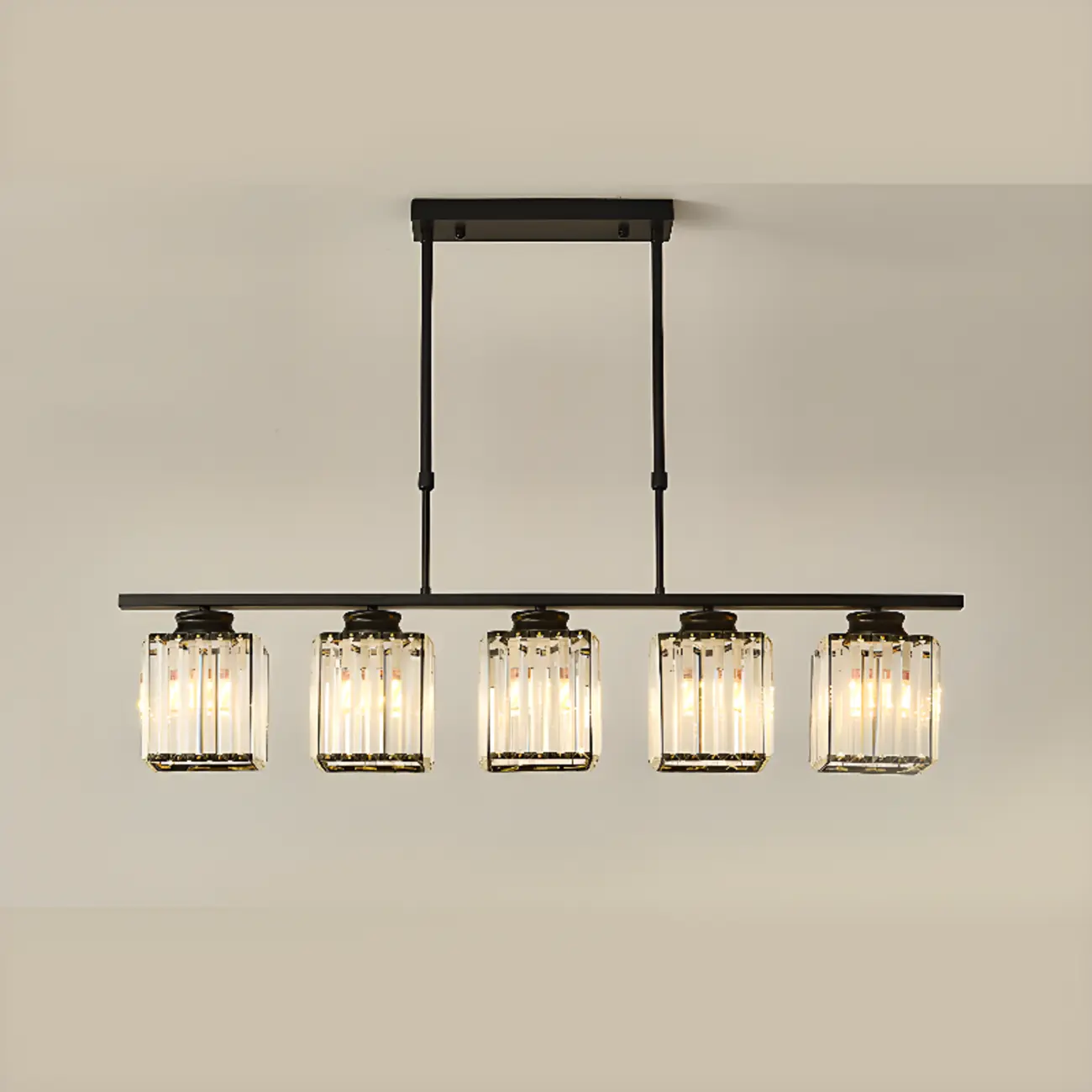 Large Cylinder Glass Island Pendant Light  for Living Room  Image - 13 | homeyfad