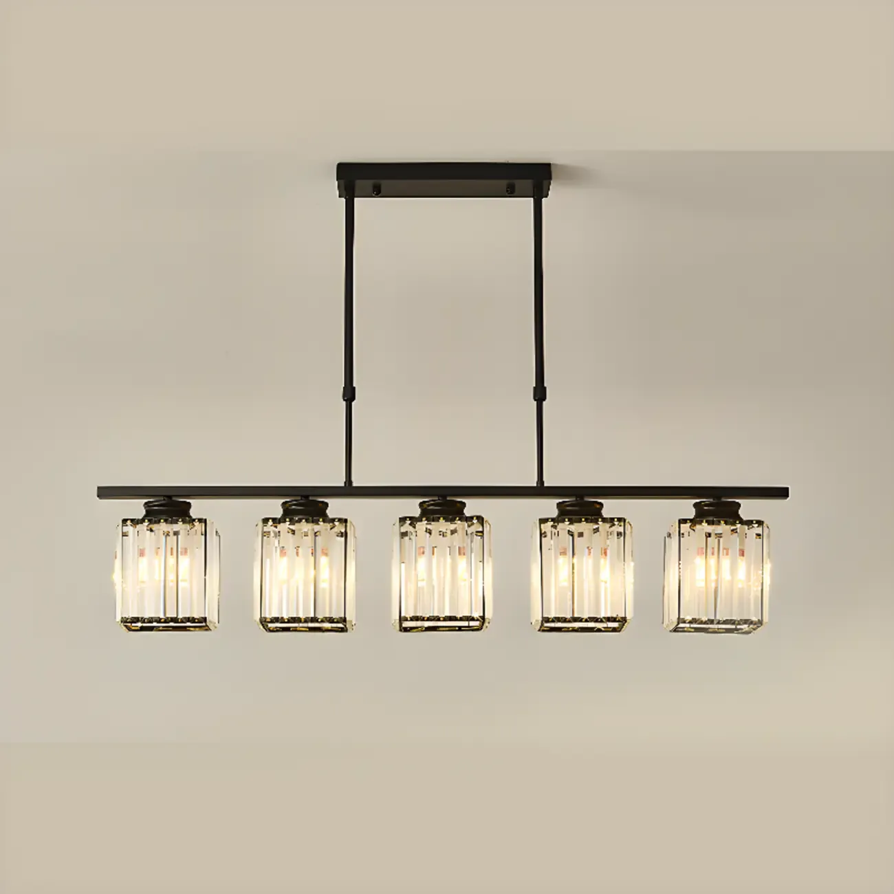 Large Cylinder Glass Island Pendant Light  for Living Room  Image - 13