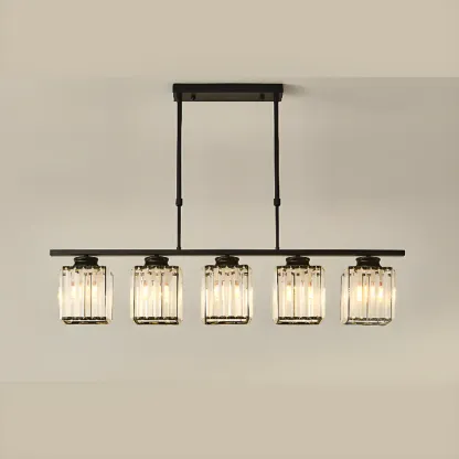 Large Cylinder Glass Island Pendant Light  for Living Room  Image - 13