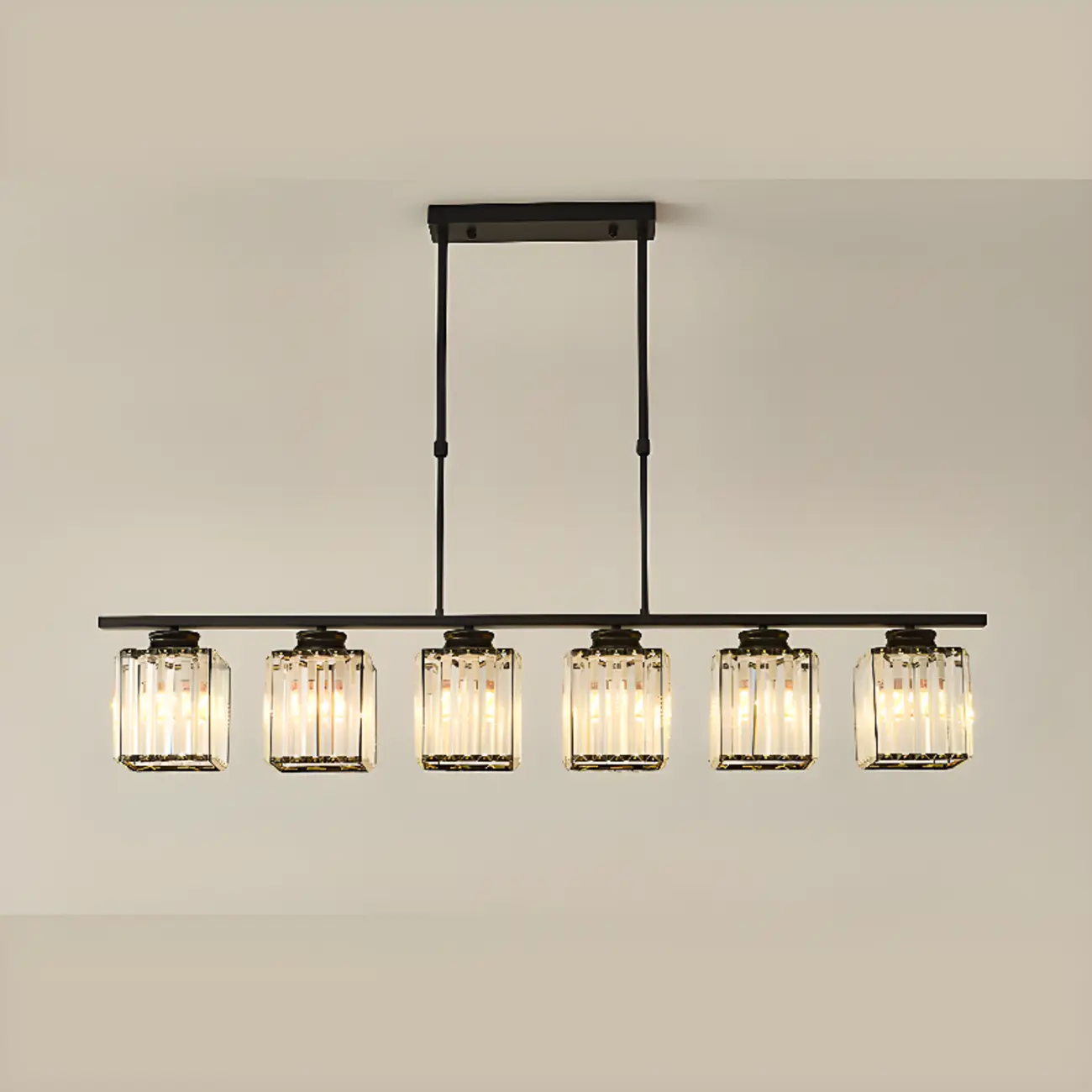 Large Cylinder Glass Island Pendant Light  for Living Room  Image - 15 | homeyfad