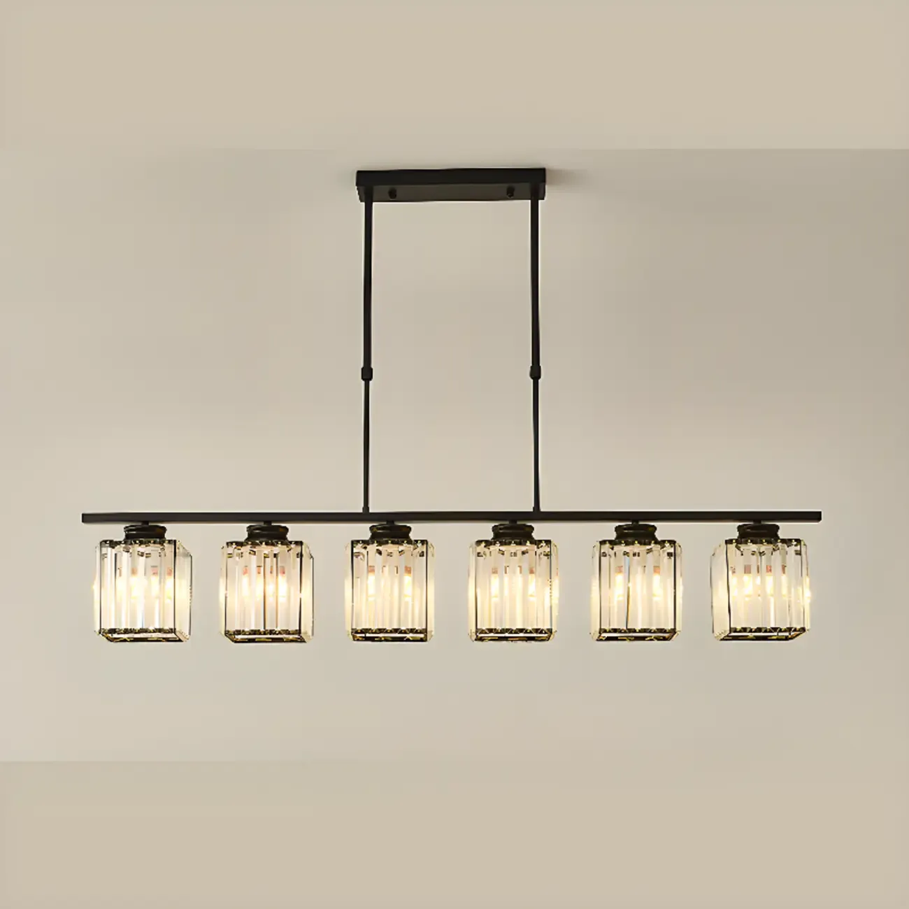 Large Cylinder Glass Island Pendant Light  for Living Room  Image - 15