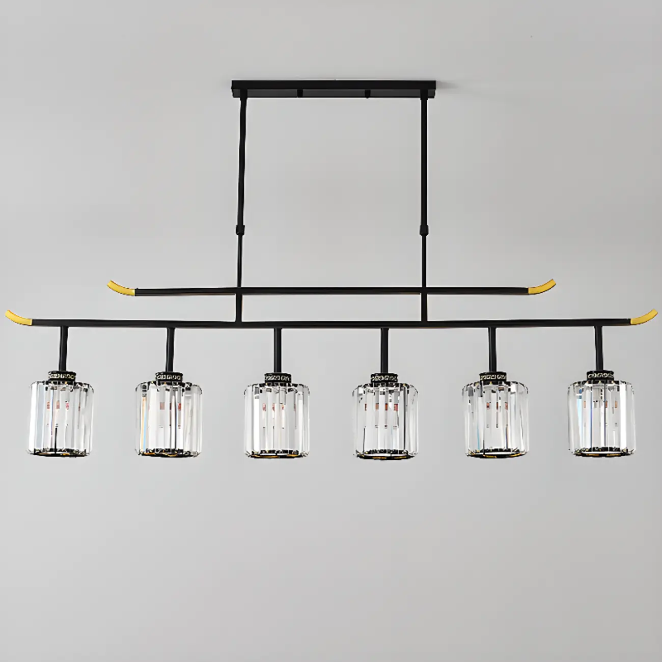 Large Cylinder Glass Island Pendant Light  for Living Room  Image - 16 | homeyfad