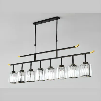 Large Cylinder Glass Island Pendant Light  for Living Room  Image - 17