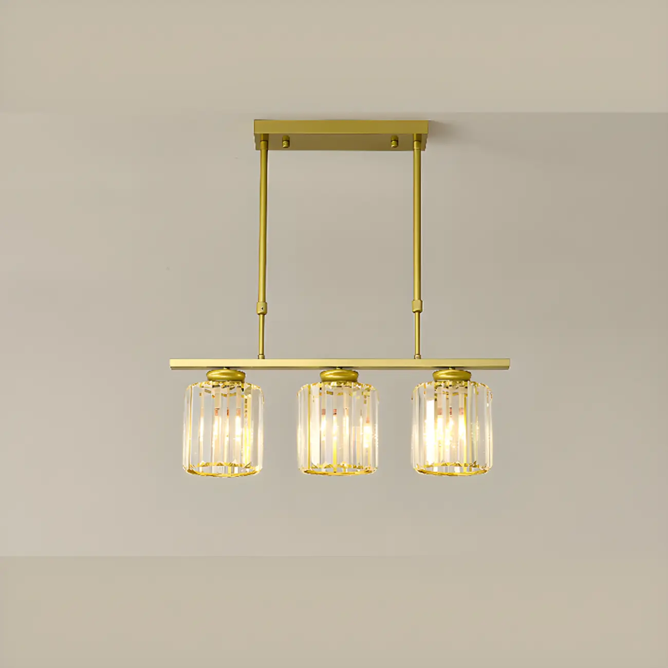 Large Cylinder Glass Island Pendant Light  for Living Room  Image - 18 | homeyfad