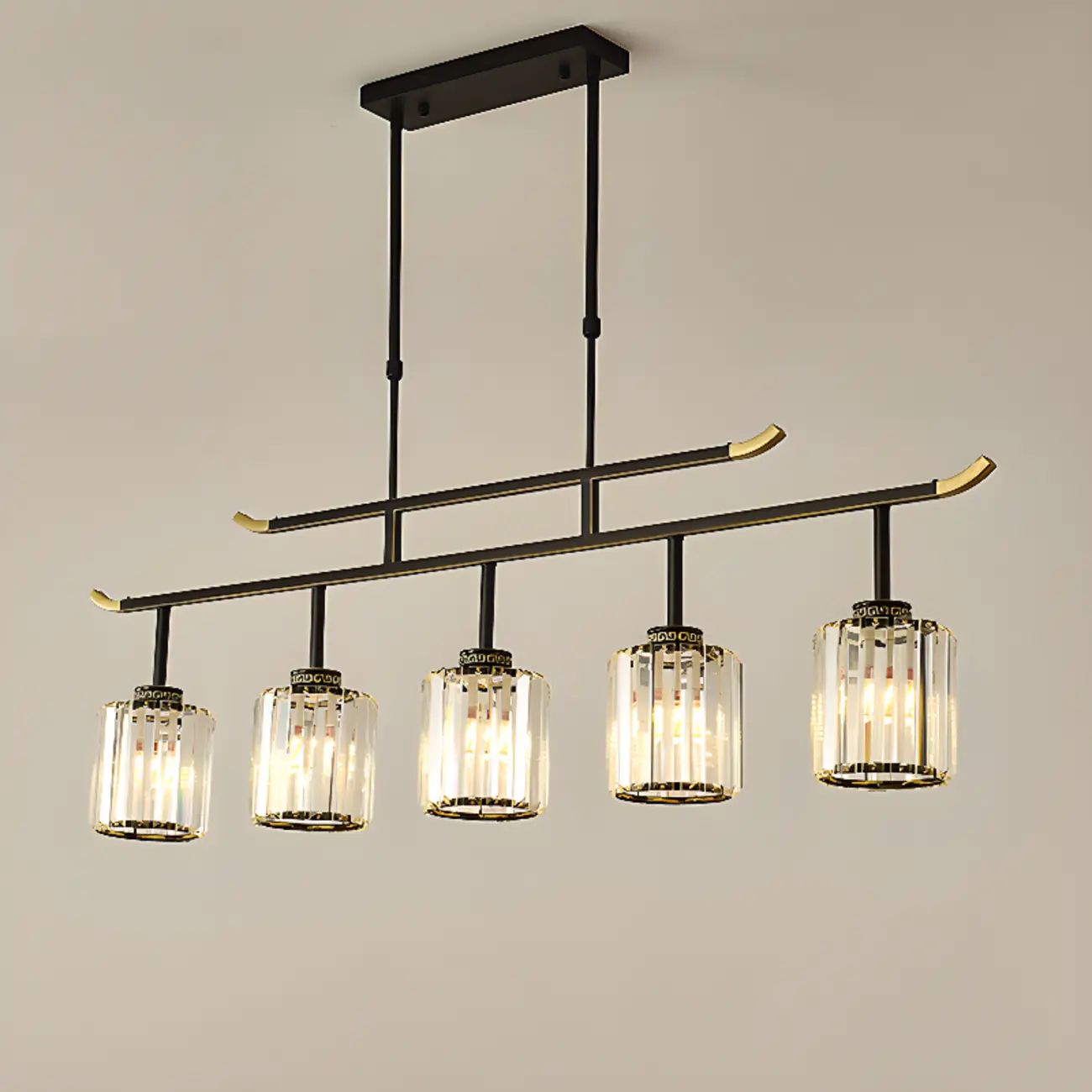 Large Cylinder Glass Island Pendant Light  for Living Room  Image - 19 | homeyfad