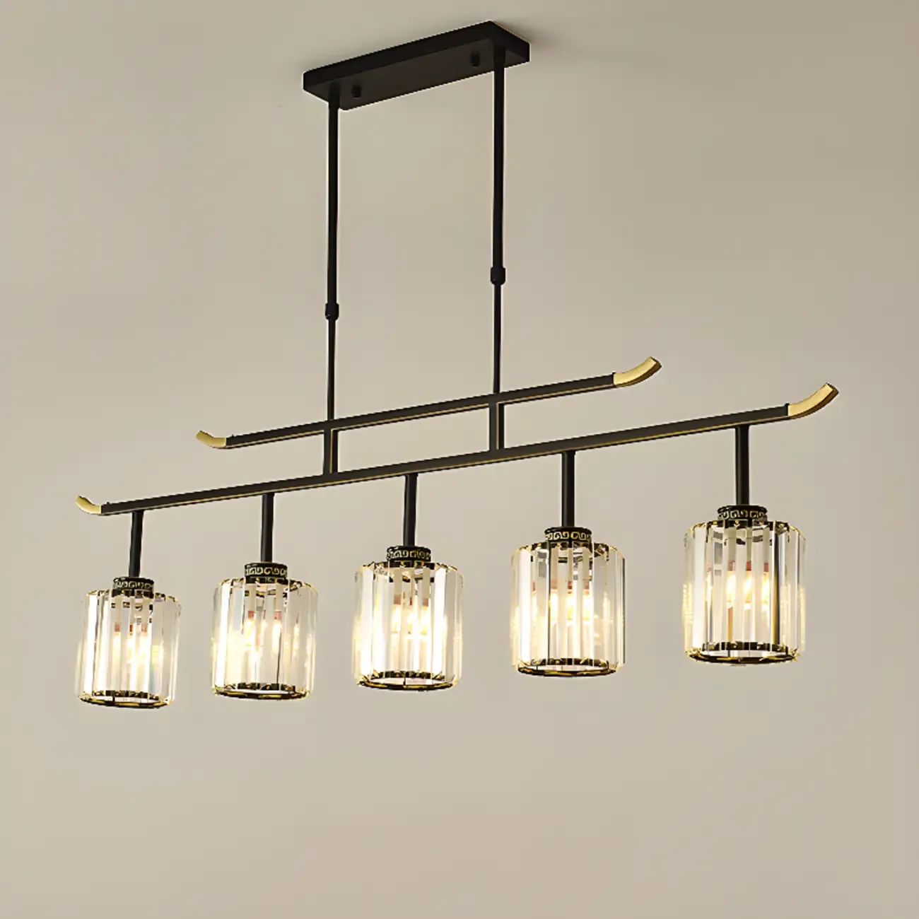 Large Cylinder Glass Island Pendant Light  for Living Room  Image - 19