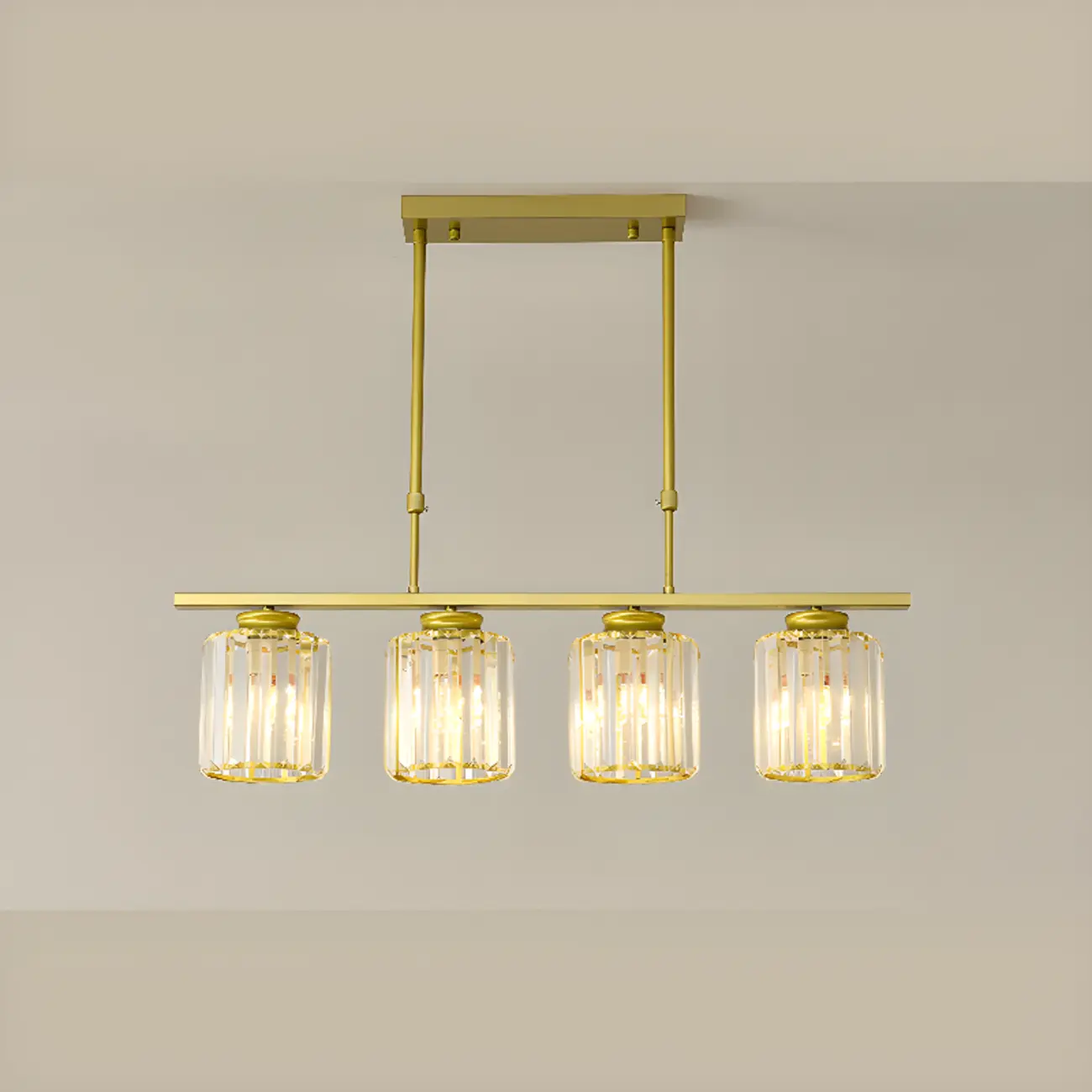 Large Cylinder Glass Island Pendant Light  for Living Room  Image - 20 | homeyfad