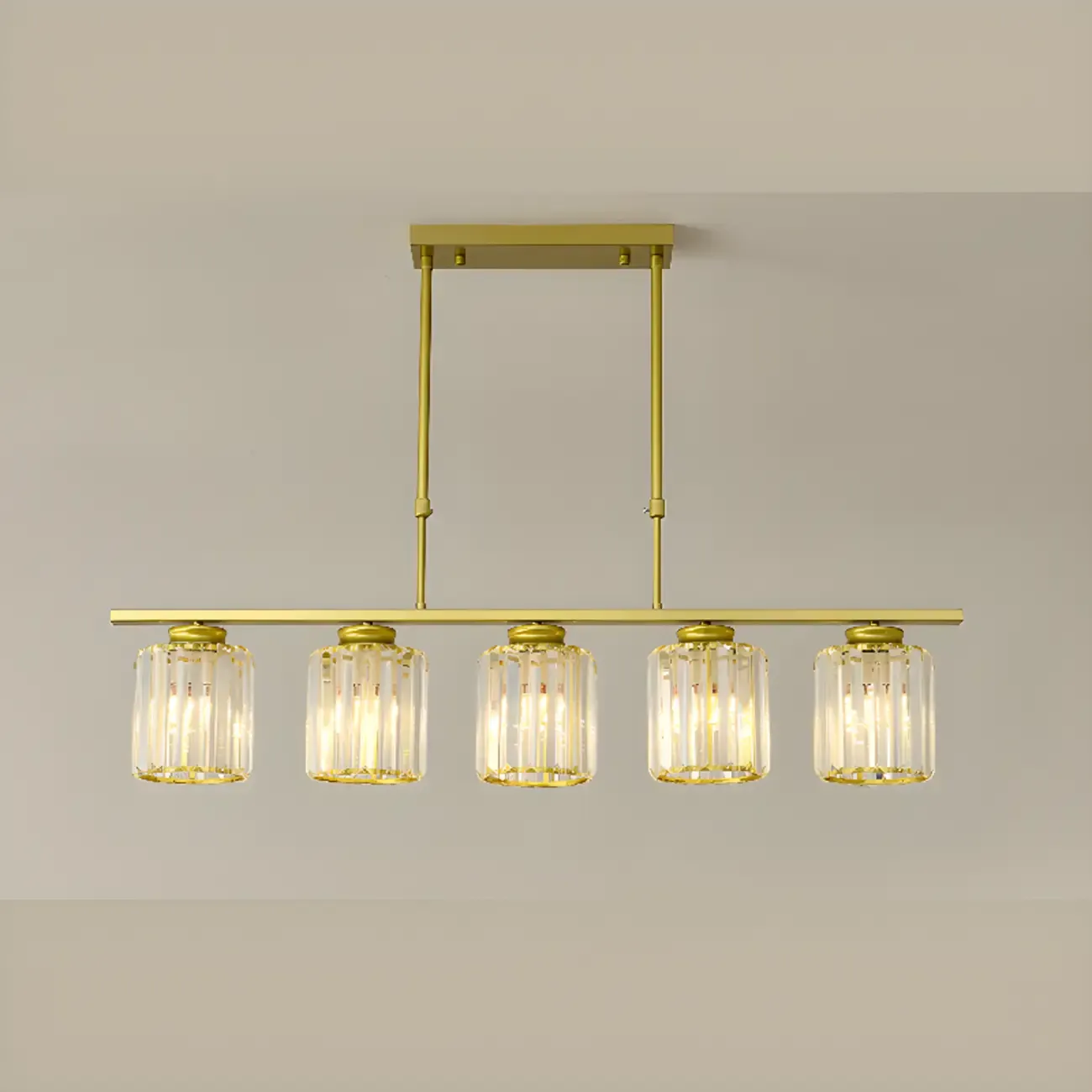 Large Cylinder Glass Island Pendant Light  for Living Room  Image - 22