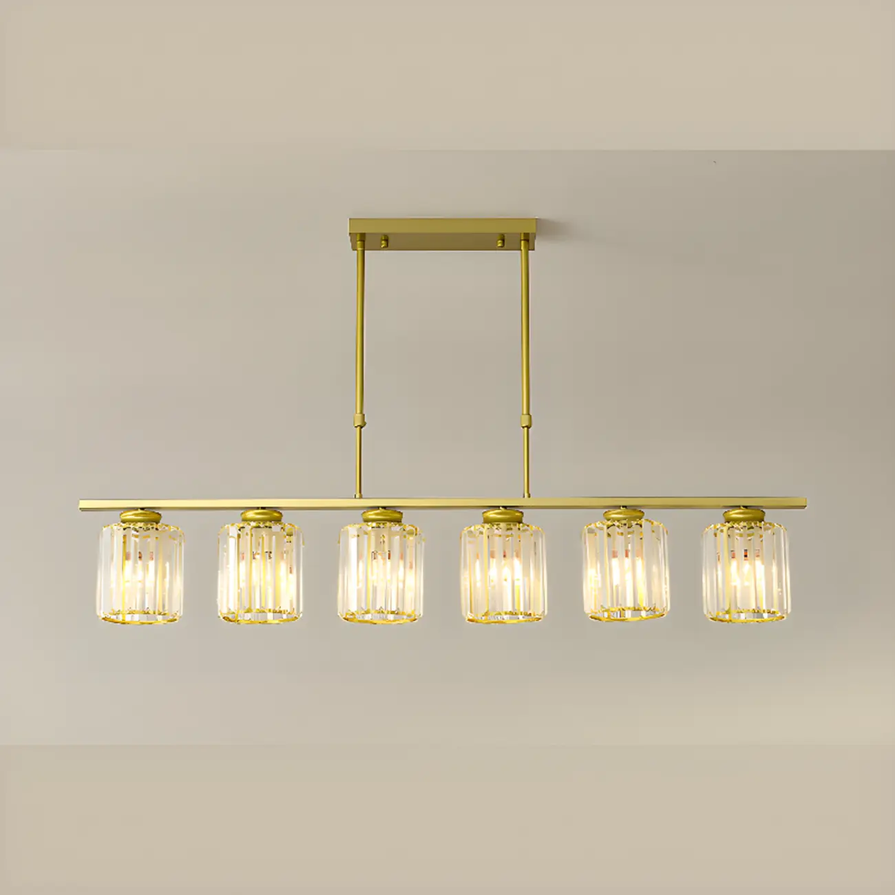 Large Cylinder Glass Island Pendant Light  for Living Room  Image - 23 | homeyfad