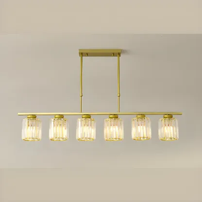 Large Cylinder Glass Island Pendant Light  for Living Room  Image - 23