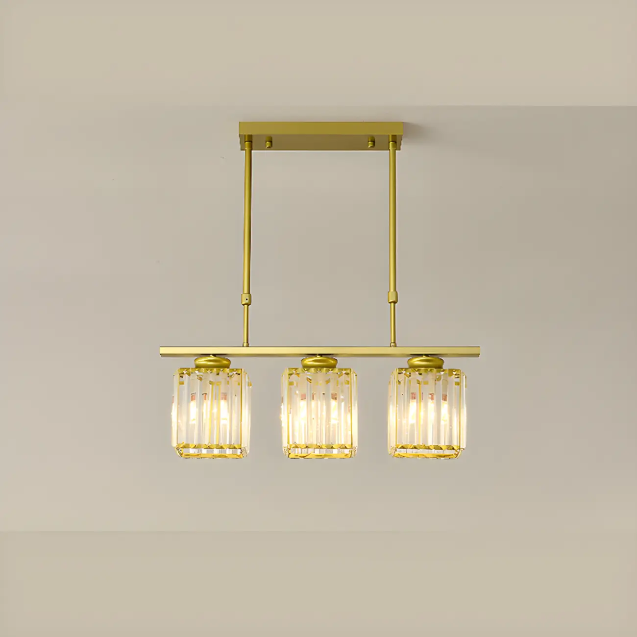 Large Cylinder Glass Island Pendant Light  for Living Room  Image - 25 | homeyfad