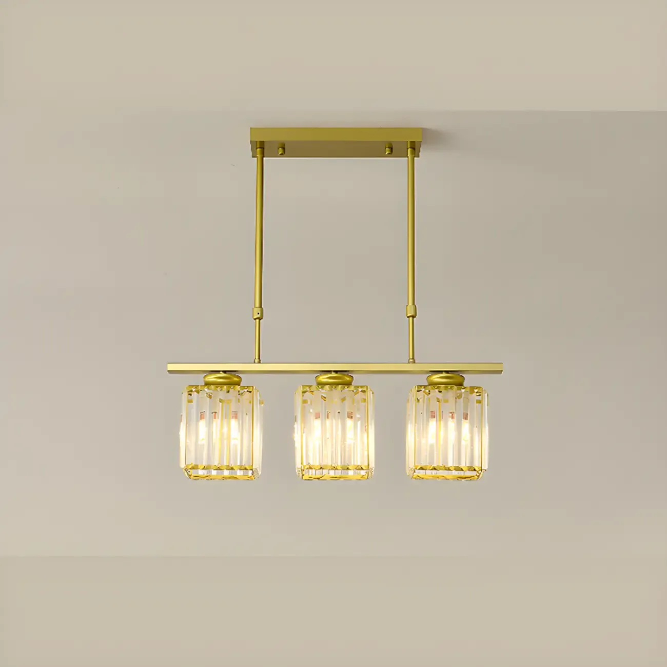 Large Cylinder Glass Island Pendant Light  for Living Room  Image - 25