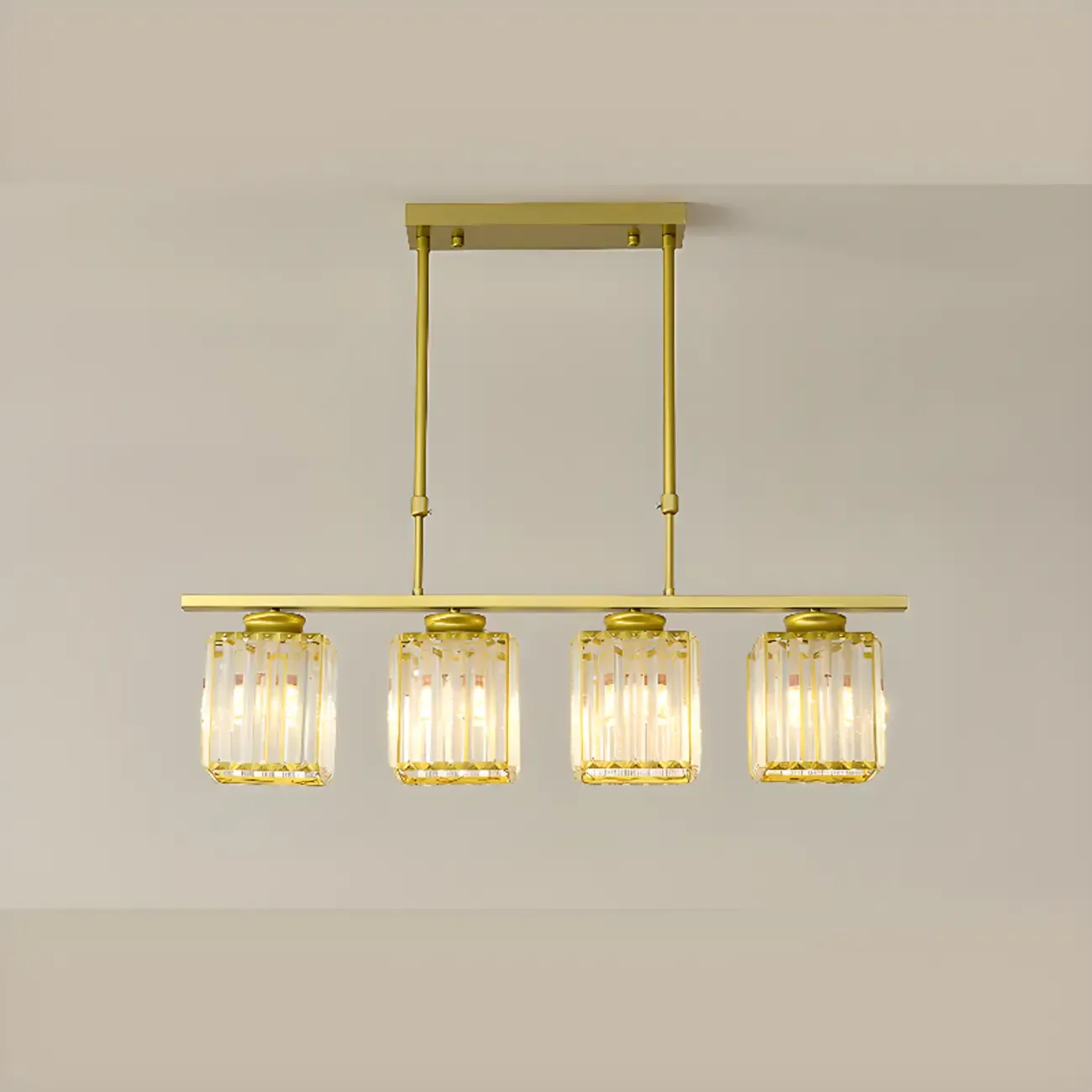 Large Cylinder Glass Island Pendant Light  for Living Room  Image - 27