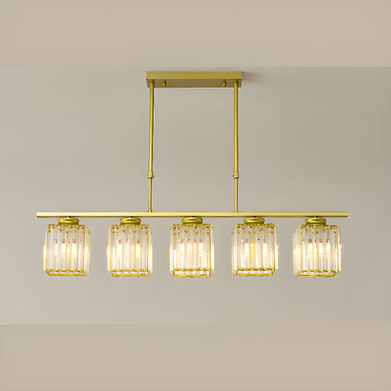 Large Cylinder Glass Island Pendant Light  for Living Room  Image - 29 | homeyfad