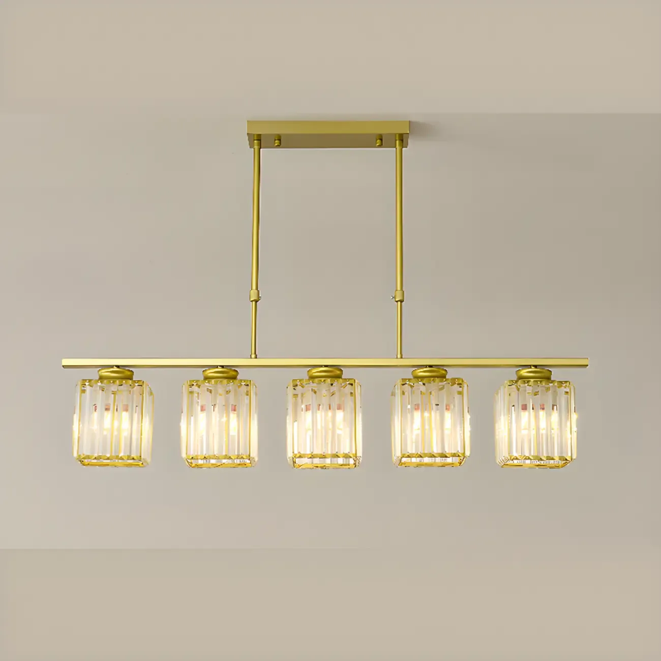 Large Cylinder Glass Island Pendant Light  for Living Room  Image - 29