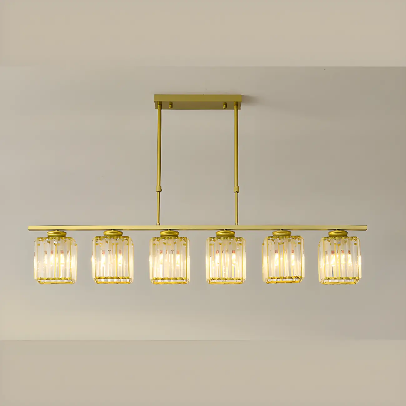 Large Cylinder Glass Island Pendant Light  for Living Room  Image - 31 | homeyfad