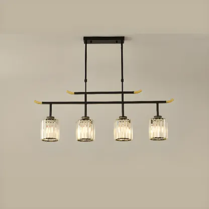 Large Cylinder Glass Island Pendant Light  for Living Room  Image - 32