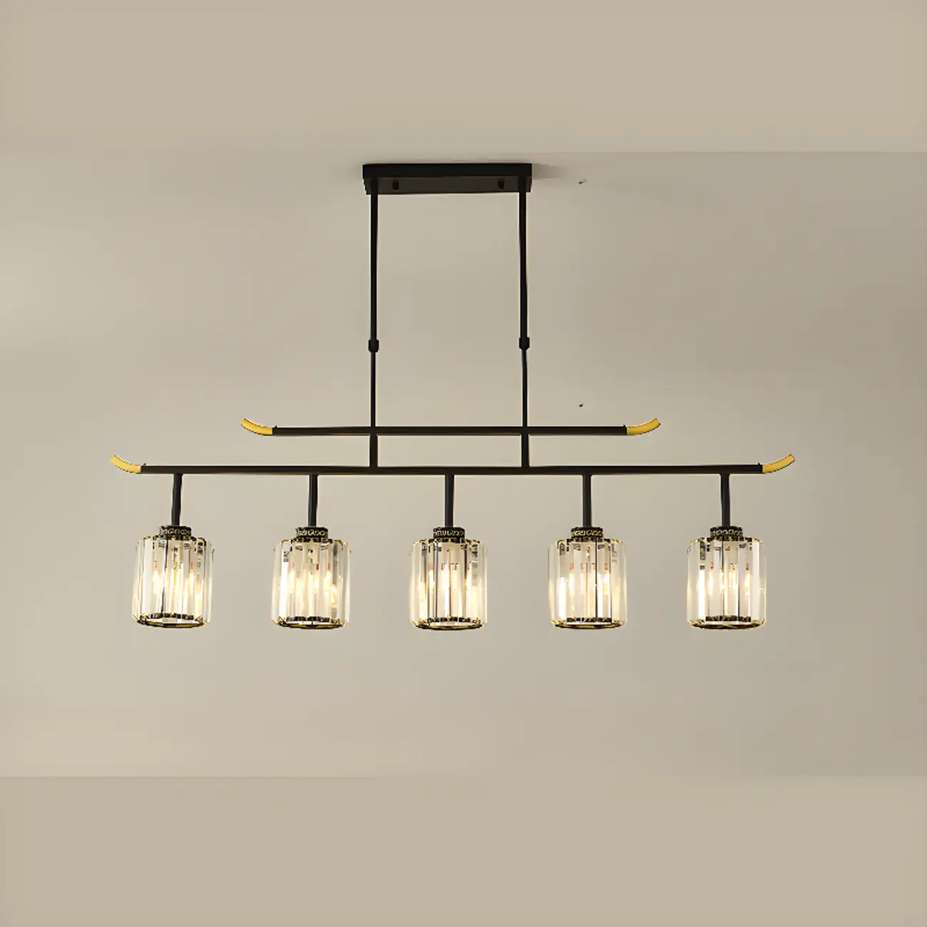 Large Cylinder Glass Island Pendant Light  for Living Room  Image - 33 | homeyfad