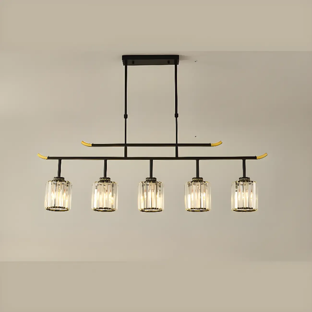 Large Cylinder Glass Island Pendant Light  for Living Room  Image - 33