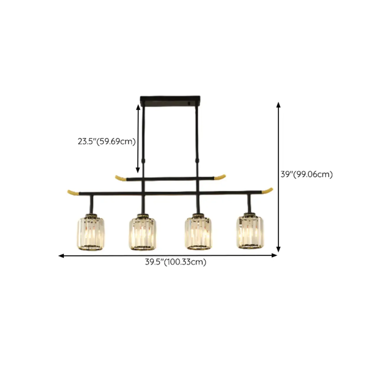 Large Cylinder Glass Island Pendant Light  for Living Room  Image - 38