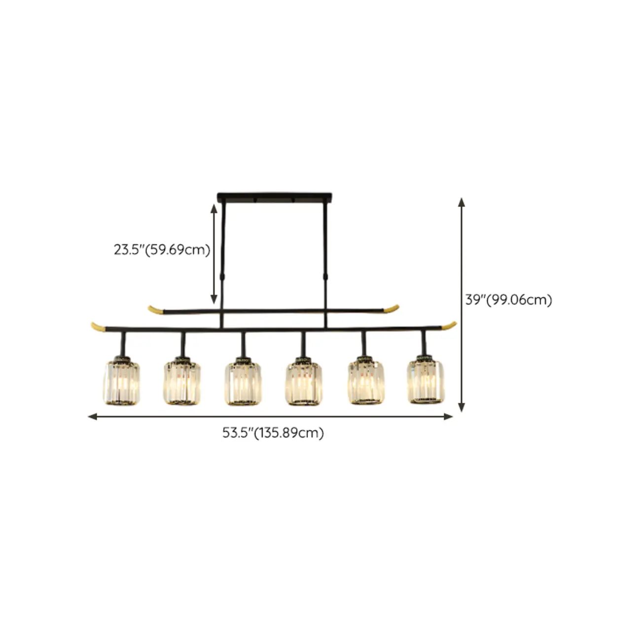 Large Cylinder Glass Island Pendant Light  for Living Room  Image - 44 | homeyfad