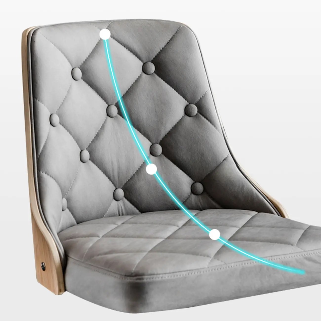 Modern Adjustable Full Back Tufted Leather Bar Stool Image - 8 | homeyfad