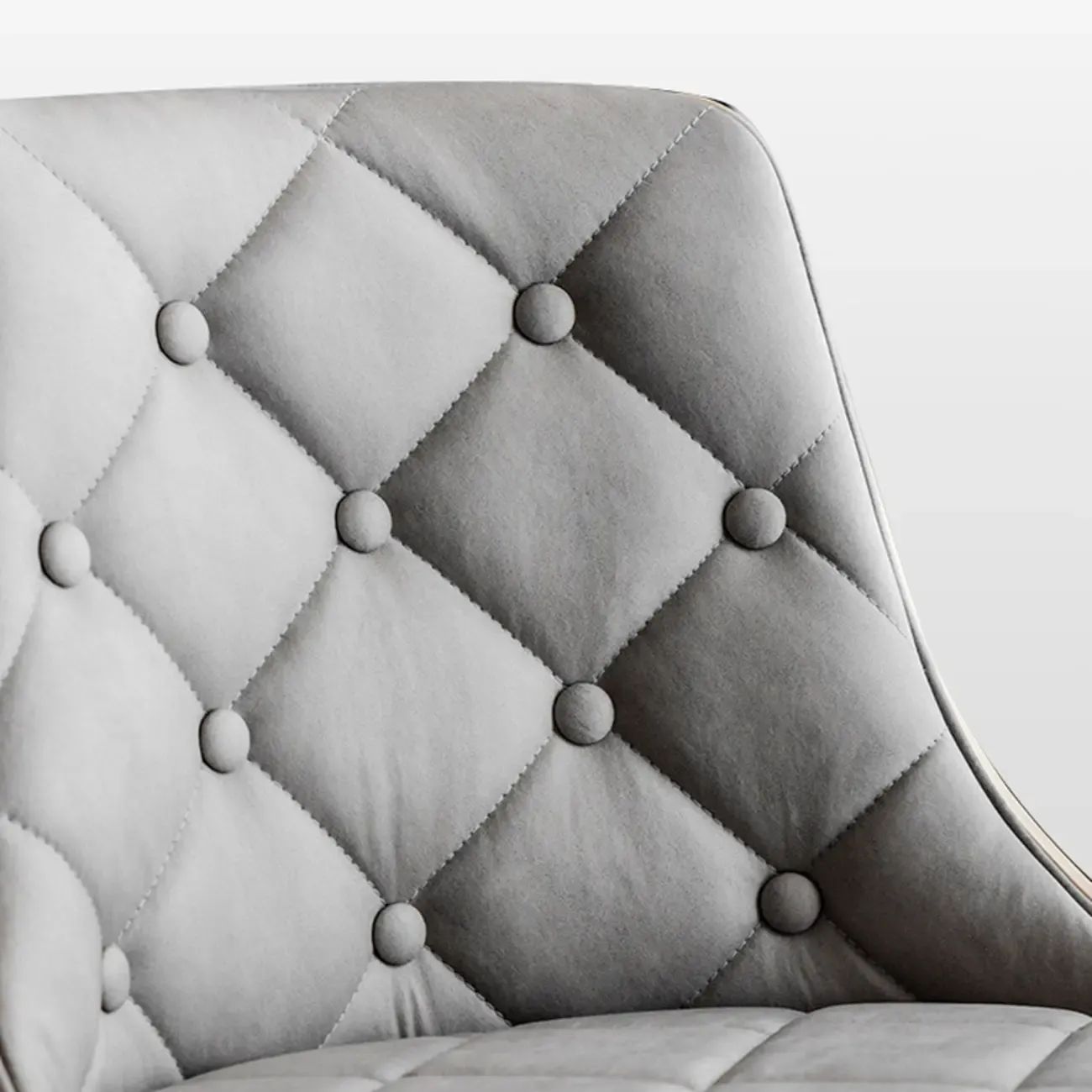 Modern Adjustable Full Back Tufted Leather Bar Stool Image - 4