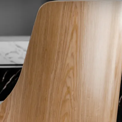 Modern Adjustable Full Back Tufted Leather Bar Stool Image - 5