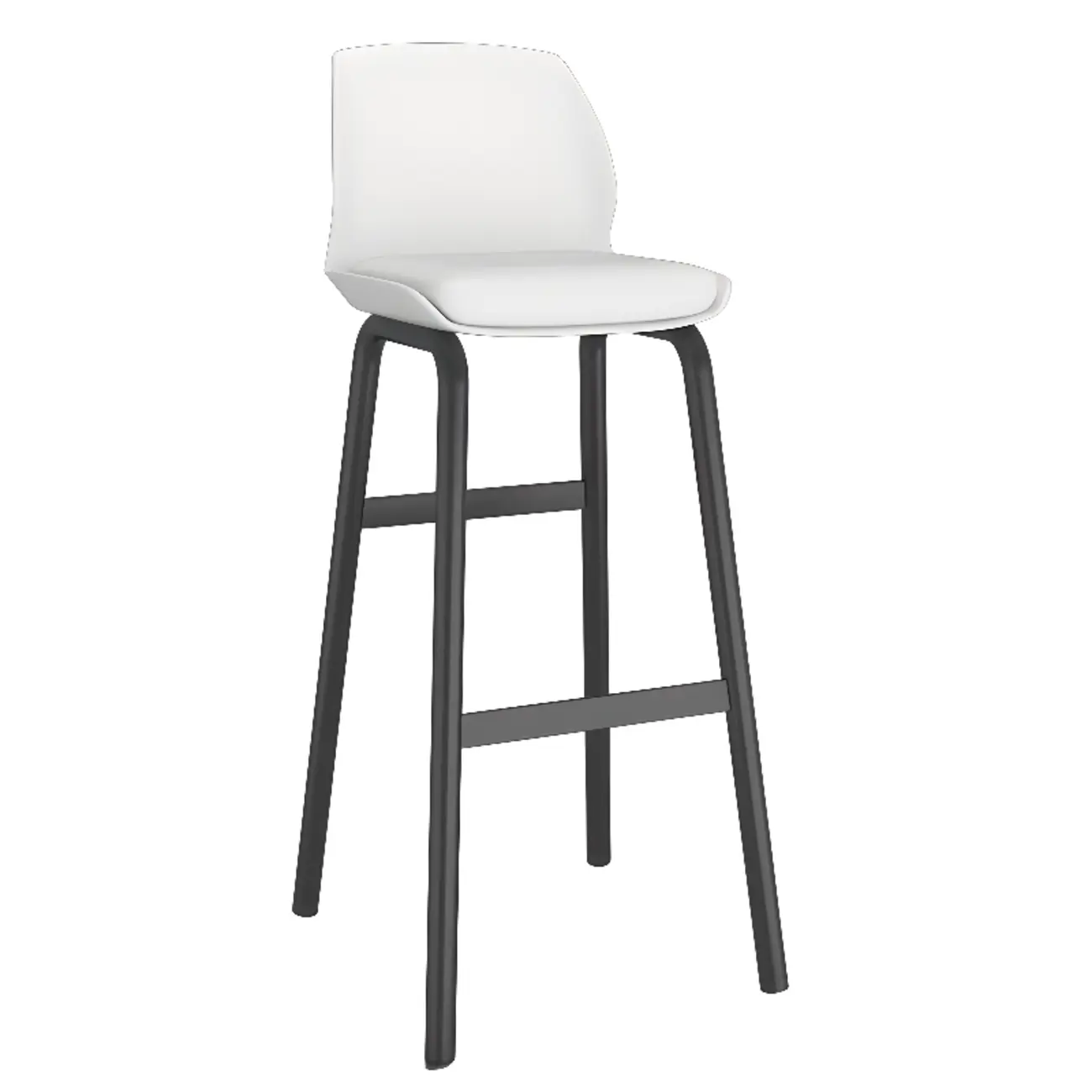 Stylish Rectangular Faux Leather Metal Cafe Bar Stools Image - 6 | homeyfad