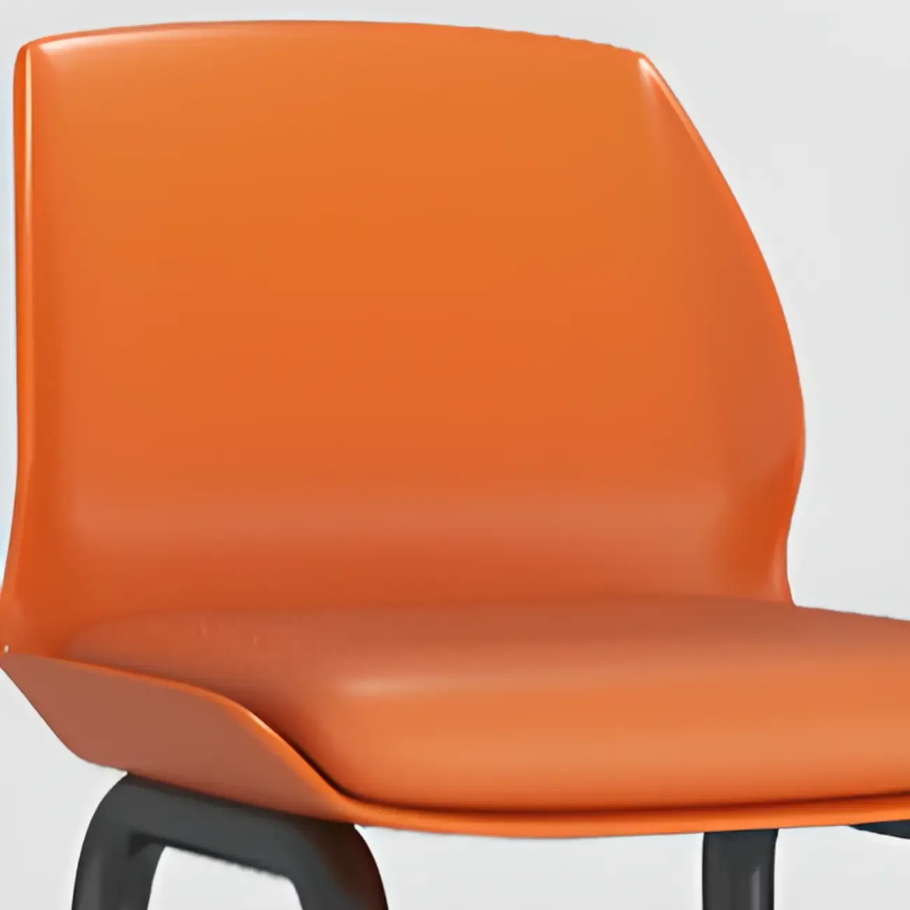 Stylish Rectangular Faux Leather Metal Cafe Bar Stools Image - 9