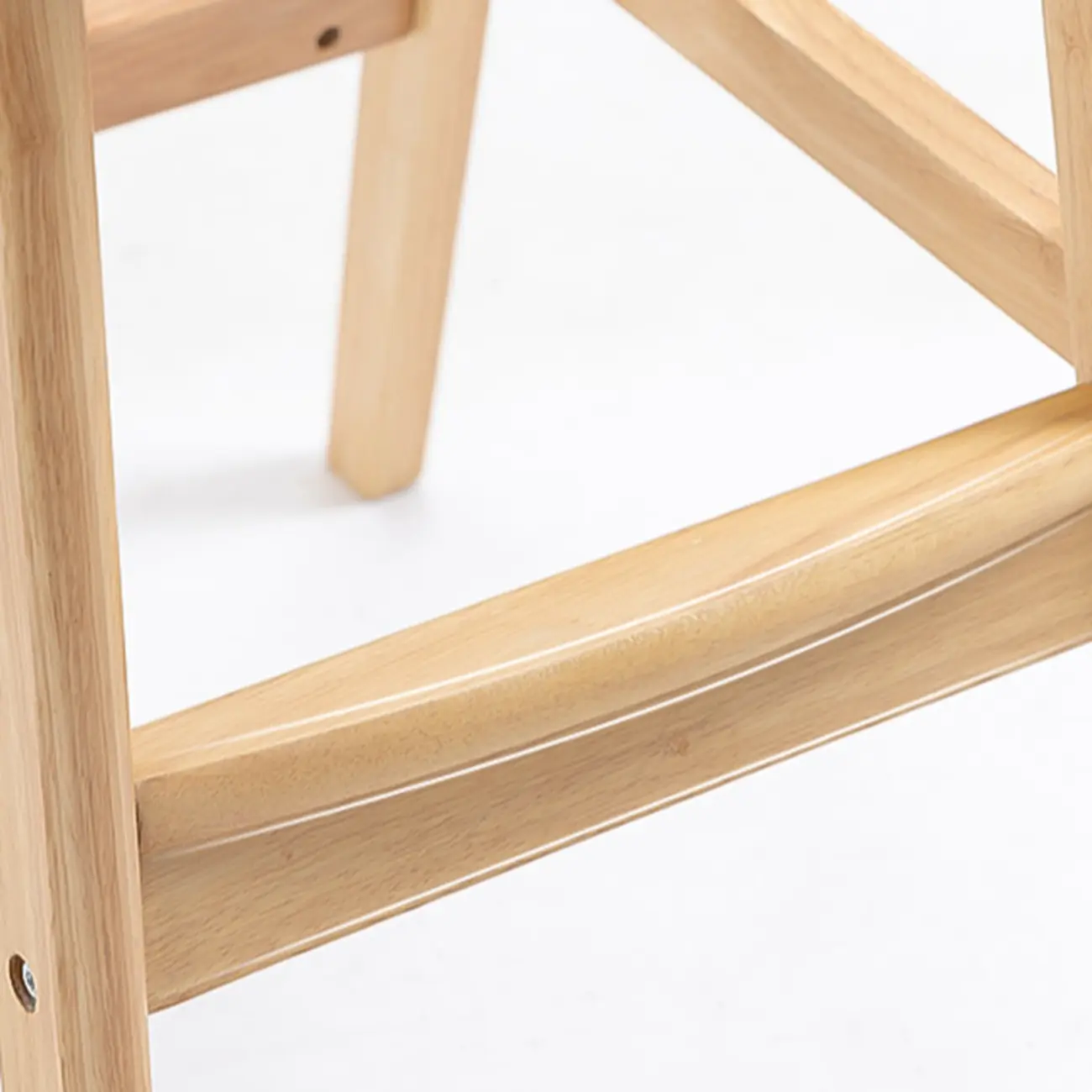 Scandinavian Wood Frame Leather Ergonomic Bucket Bar Stool Image - 20 | homeyfad