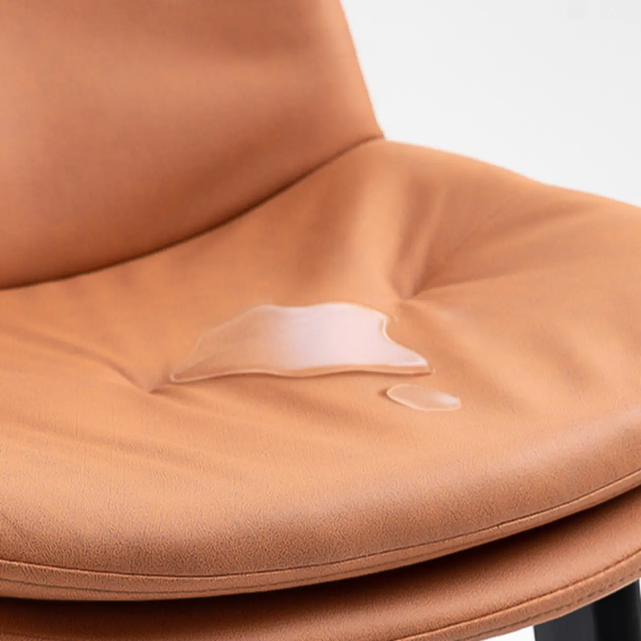 Scandinavian Wood Frame Leather Ergonomic Bucket Bar Stool Image - 9 | homeyfad