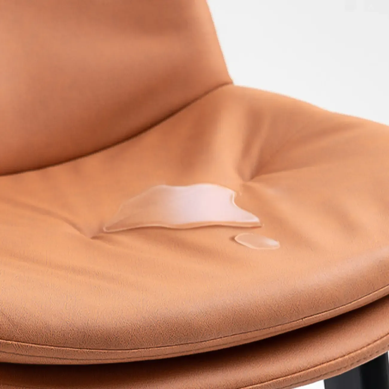 Scandinavian Wood Frame Leather Ergonomic Bucket Bar Stool Image - 28