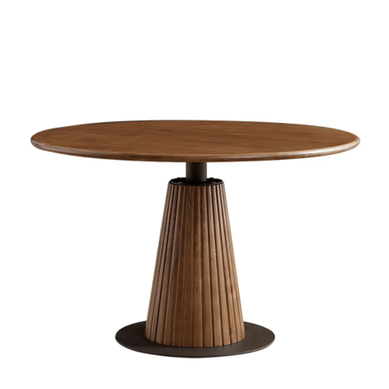 Simplistic Natural Ash Wood Round Dining Table Image - 3 | homeyfad