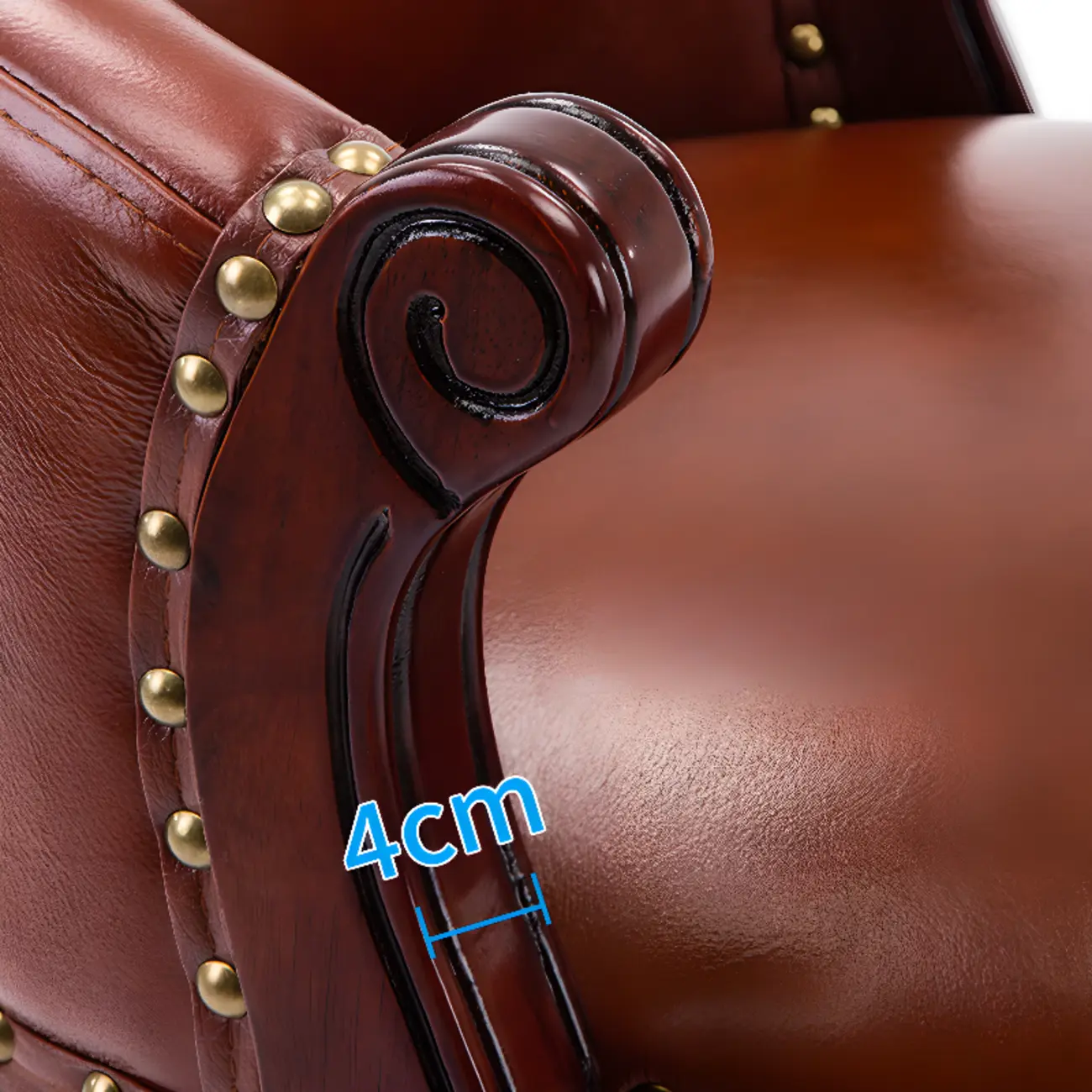 Solid Wood Leather Swivel Counter Stools with Backs Image - 12 | homeyfad