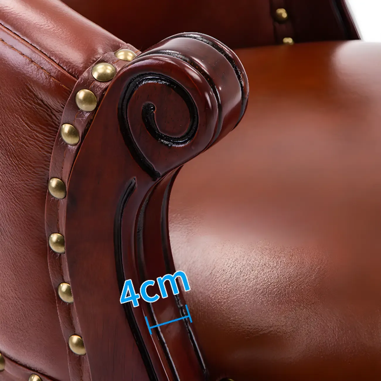 Solid Wood Leather Swivel Counter Stools with Backs Image - 12