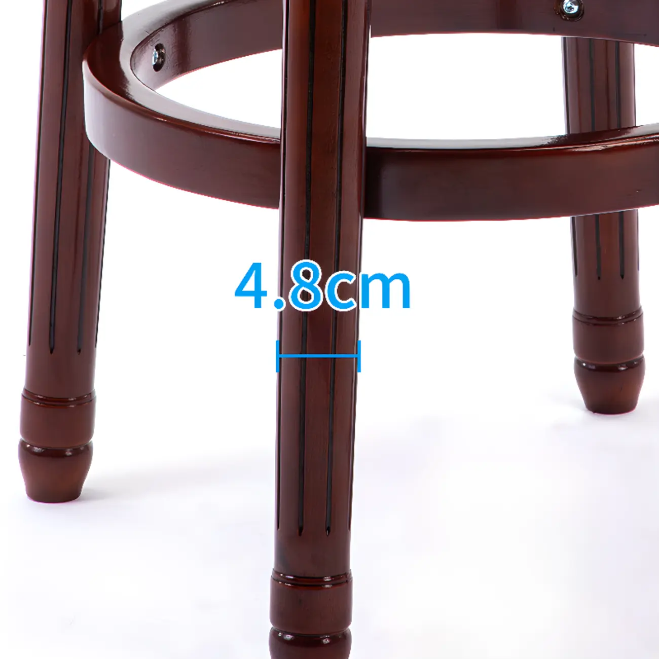 Solid Wood Leather Swivel Counter Stools with Backs Image - 14 | homeyfad