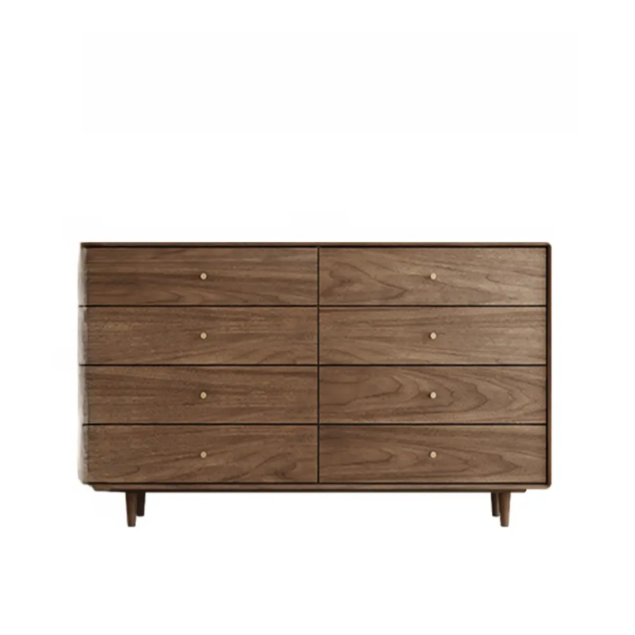 Mid-Century Modern Brown Wood Storage Cabinet for Living Room Image - 7