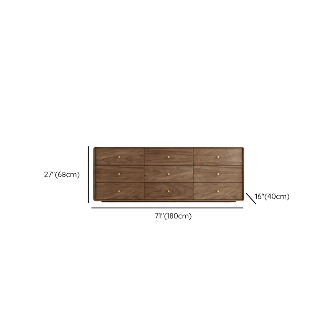 Mid-Century Modern Brown Wood Storage Cabinet for Living Room Image - 15 | homeyfad