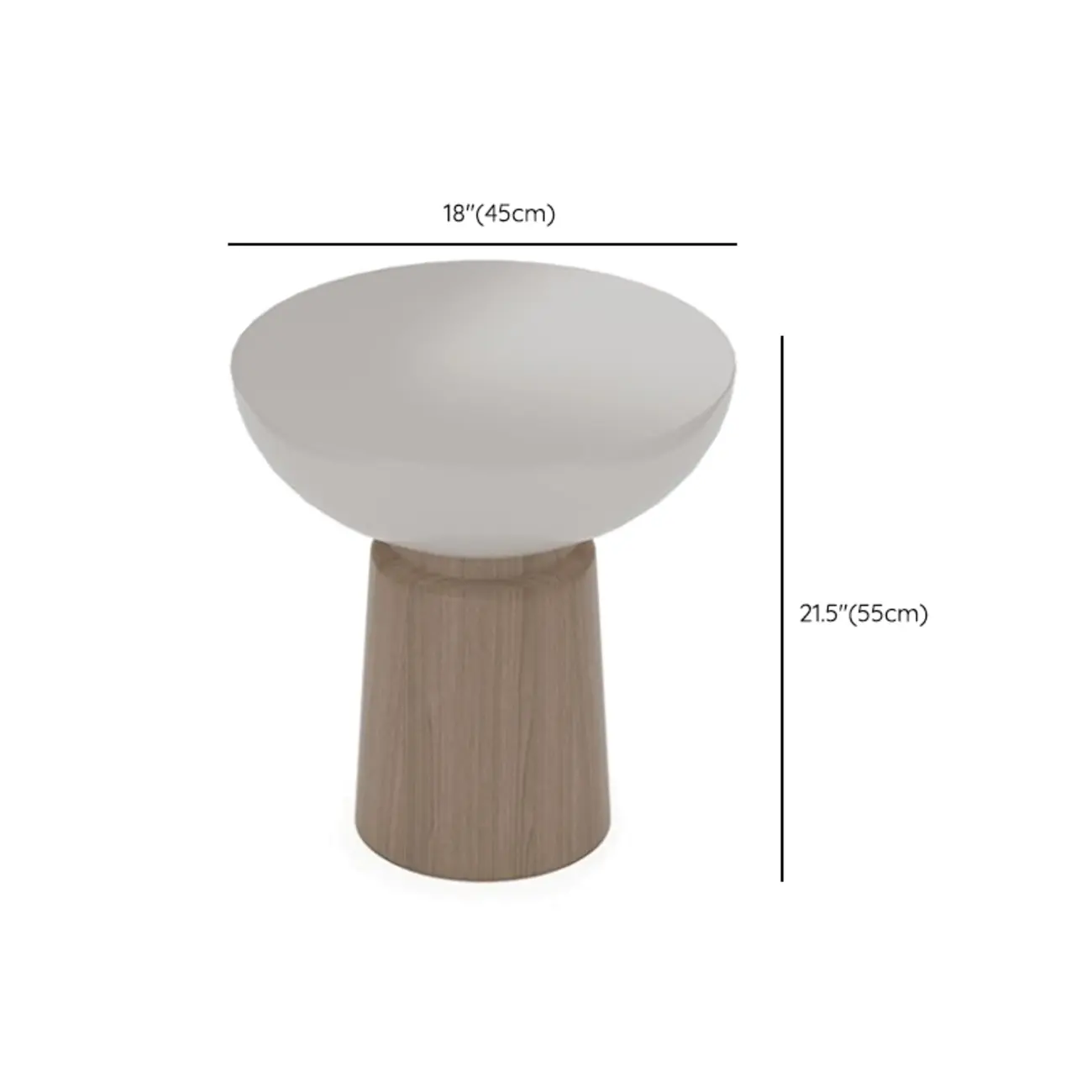 Chic Tray Top Rounded Ash Wood Shelf Coffee Table #size | homeyfad