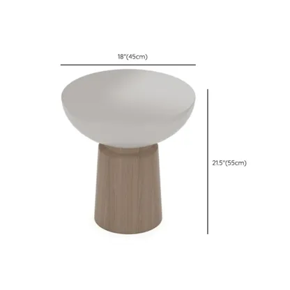 Chic Tray Top Rounded Ash Wood Shelf Coffee Table #size